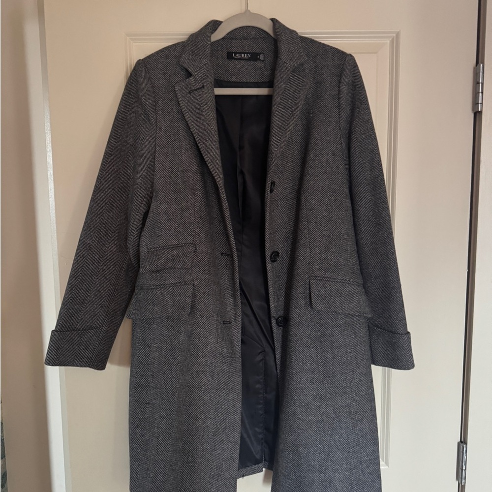 Ralph Lauren Herringbone Wool Coat